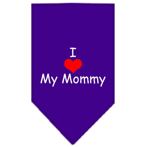 Pet and Dog Bandana Screen Printed, I Love My Mommy