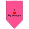 Pet and Dog Bandana Screen Printed, I Love My Mommy