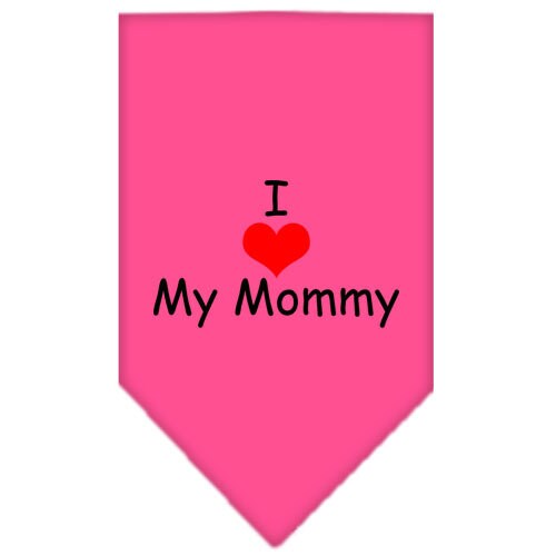 Pet and Dog Bandana Screen Printed, I Love My Mommy