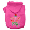 Christmas Pet Hoodie Screen Printed, Santa's Cutest Elf