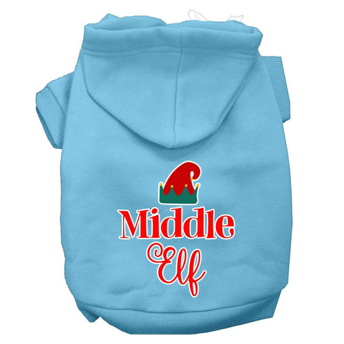 Christmas Pet Hoodie Screen Printed, Middle Elf
