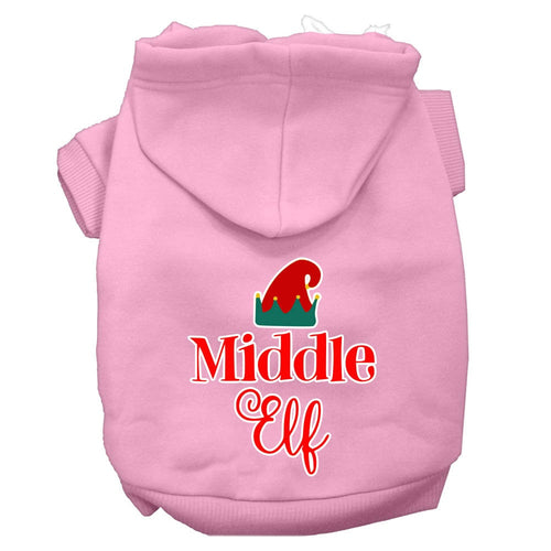 Christmas Pet Hoodie Screen Printed, Middle Elf