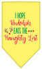 Christmas Pet and Dog Bandana Screen Printed, Hope Rudolph Eats The Naughty List