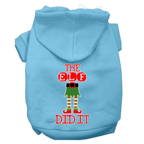 Christmas Pet Hoodie Screen Printed, The Elf Did It