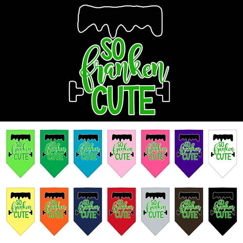 Halloween Pet and Dog Bandana Screen Printed, So Franken Cute