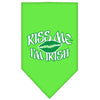 Pet and Dog Bandana Screen Printed, Kiss Me I'm Irish