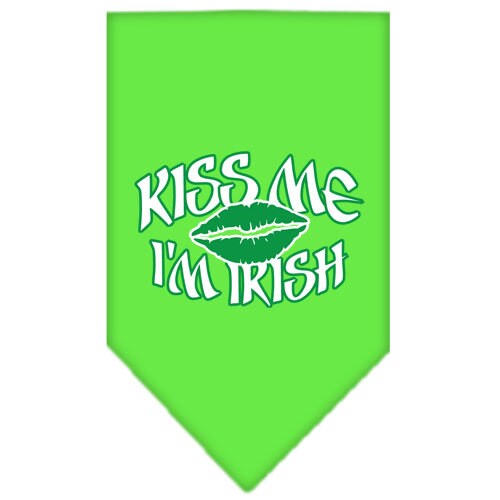 Pet and Dog Bandana Screen Printed, Kiss Me I'm Irish