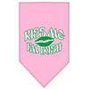 Pet and Dog Bandana Screen Printed, Kiss Me I'm Irish