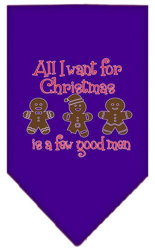 Christmas Pet and Dog Bandana Screen Printed, All I Want For Christmas Is A Few Good Men