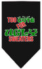 Christmas Pet and Dog Bandana Screen Printed, Too Cute For Ugly Sweaters