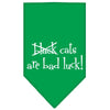Halloween Pet and Dog Bandana Screen Printed, Black Cats are Bad Luck