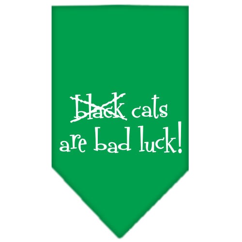Halloween Pet and Dog Bandana Screen Printed, Black Cats are Bad Luck