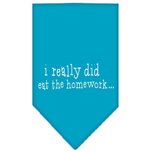 Pet and Dog Bandana Screen Printed, I Really Did Eat The Homework