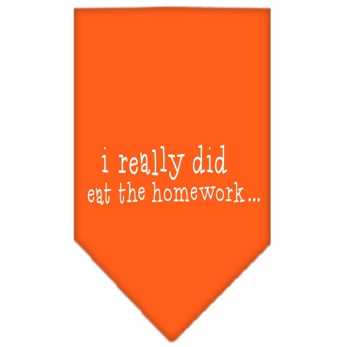 Pet and Dog Bandana Screen Printed, I Really Did Eat The Homework