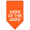 Pet and Dog Bandana Screen Printed, Nerd Is The Word