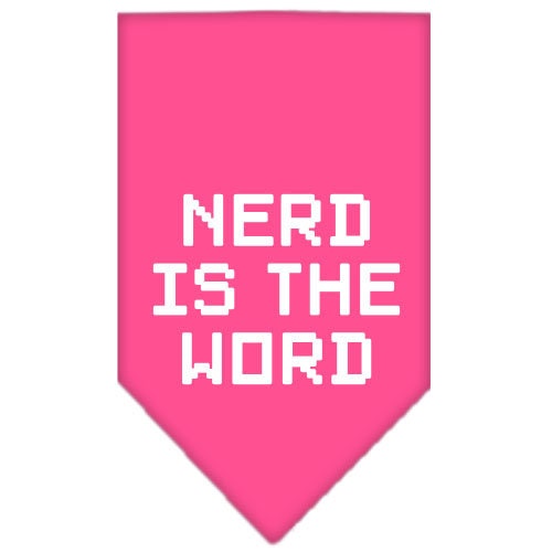 Pet and Dog Bandana Screen Printed, Nerd Is The Word
