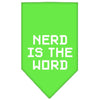 Pet and Dog Bandana Screen Printed, Nerd Is The Word