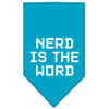 Pet and Dog Bandana Screen Printed, Nerd Is The Word
