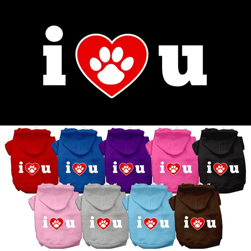 Pet Hoodie I Love U