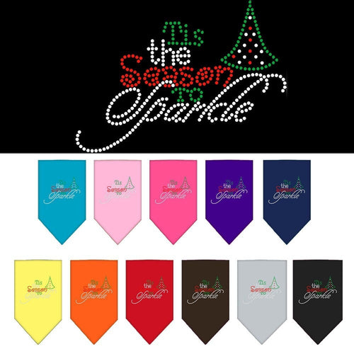 Christmas Pet and Dog Bandana Rhinestone, Tis The Season To Sparkle