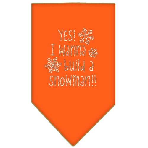 Christmas Pet and Dog Bandana Rhinestone, Yes! I Want To Build A Snowman
