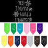 Christmas Pet and Dog Bandana Rhinestone, Yes! I Want To Build A Snowman