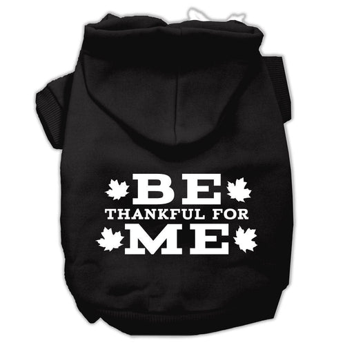 Thanksgiving Pet Dog & Cat Hoodie Screen Printed, Be Thankful for Me