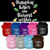 Pet, Dog and Cat Hoodie Screen Printed, Pumpkin Kisses & Harvest Wishes