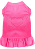 Pet Dress Rhinestone,  Heart & Crossbones