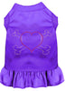 Pet Dress Rhinestone,  Heart & Crossbones