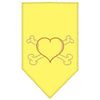 Pet and Dog Bandana Rhinestone, Heart Crossbone