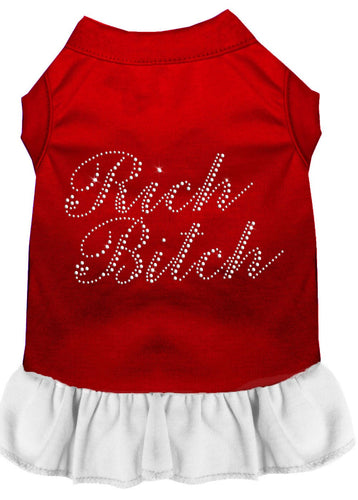 Pet Dress Rhinestone, Rich Bitch