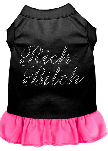 Pet Dress Rhinestone, Rich Bitch