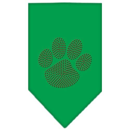 Pet and Dog Bandana Rhinestone, Paw Red