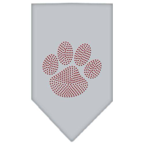 Pet and Dog Bandana Rhinestone, Paw Red