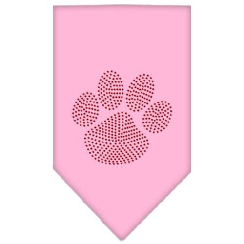 Pet and Dog Bandana Rhinestone, Paw Red