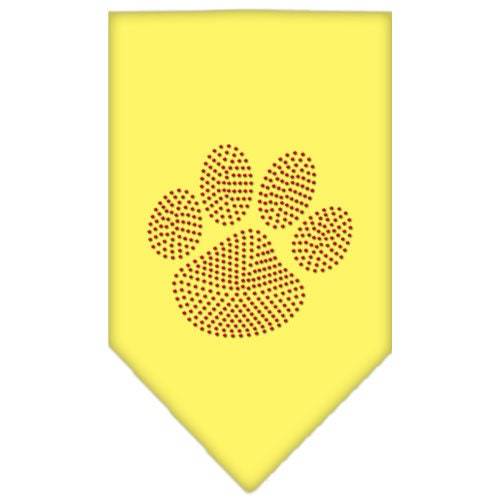 Pet and Dog Bandana Rhinestone, Paw Red