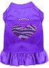 Pet Dress Rhinestone, Zebra Heart