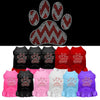 Christmas Pet Dress Rhinestone, Candy Cane Chevron Paw