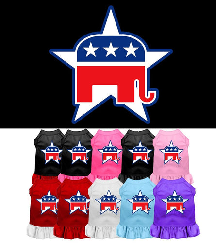 Pet Dress Screen Printed, Republican