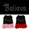 Christmas Pet Dress Rhinestone, Believe