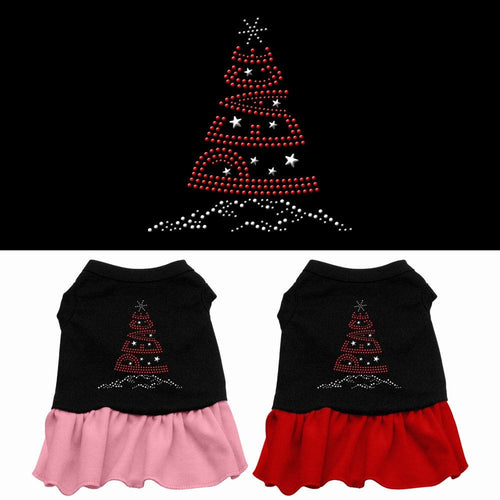 Christmas Pet Dress Rhinestone, Peace Tree