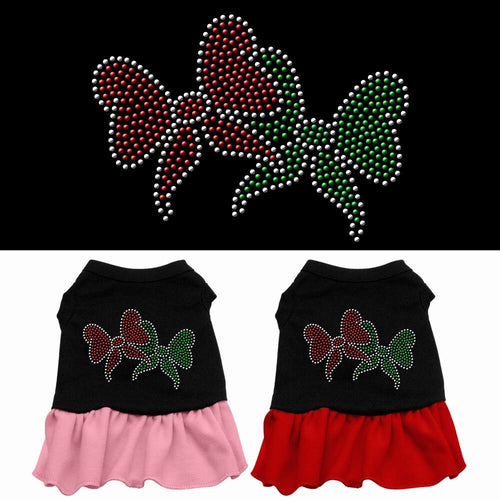 Christmas Pet Dress Rhinestone, Christmas Bows