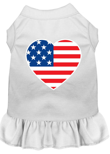 Pet Dress American Flag Heart