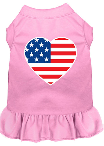 Pet Dress American Flag Heart