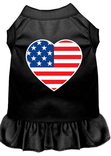 Pet Dress American Flag Heart