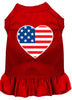 Pet Dress American Flag Heart