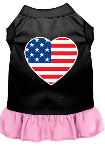 Pet Dress American Flag Heart