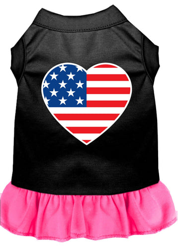 Pet Dress American Flag Heart