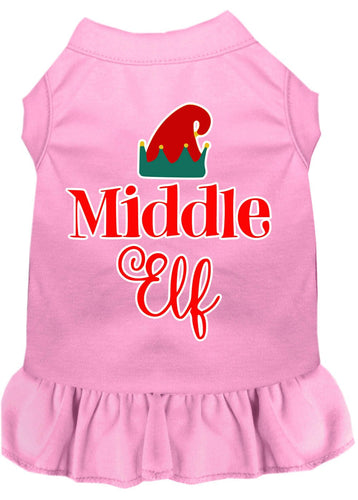 Christmas Pet Dress Screen Printed, Middle Elf